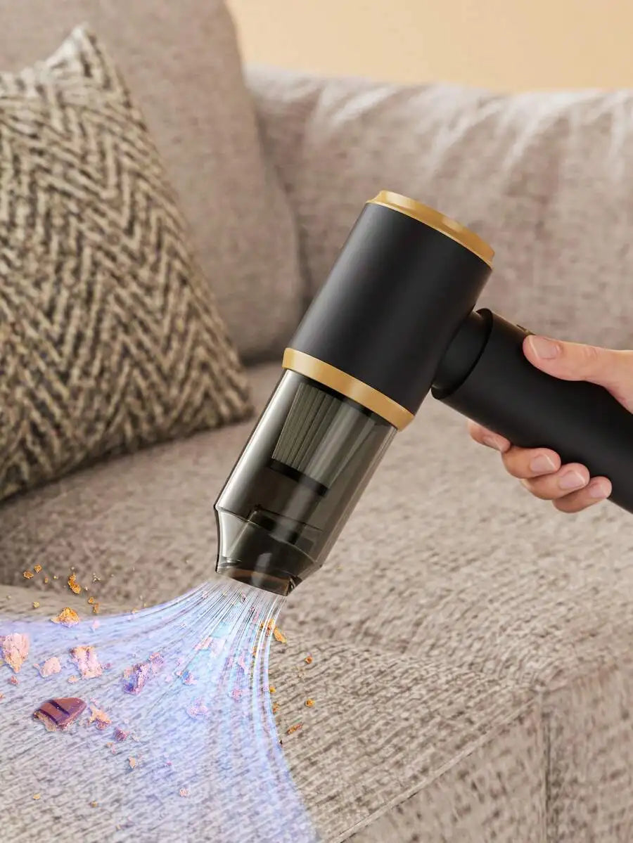Portable Cordless Car Vacuum Cleaner Set, Includes Vacuum Cleaner And 7 Accessories, Multi-Nozzles For Car, Home, Office, Pet, S
