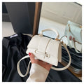 High Quality PU PU Leather Bag Solid Color Shoulder Crossbody Bag Buckle Square Bag