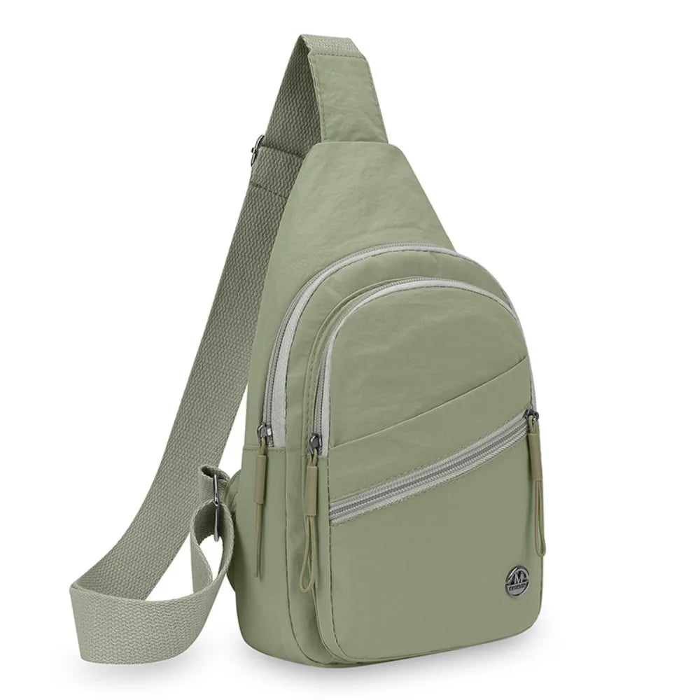 Stylish Large Capacity Crossbody Bag Waterproof Spacious Messenger Bag Multi-Pocket Nylon Material Tote Bag Travel Use