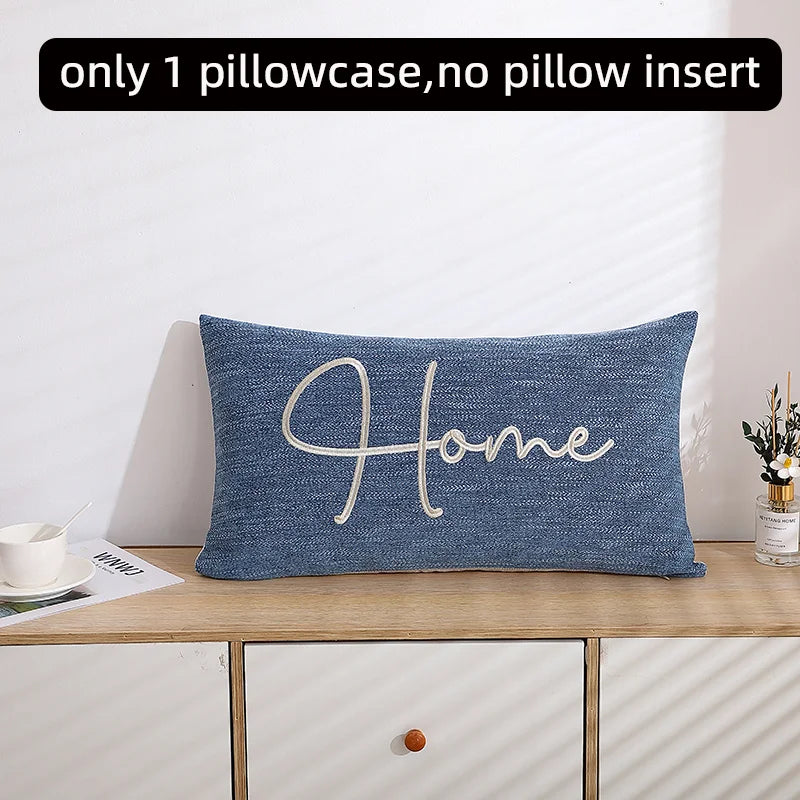 1 Pillow Set/Only 1 Pillowcase-Home Decor Embroidered 35x60cm Pillowcase Pillow Cover With Hidden Zipper