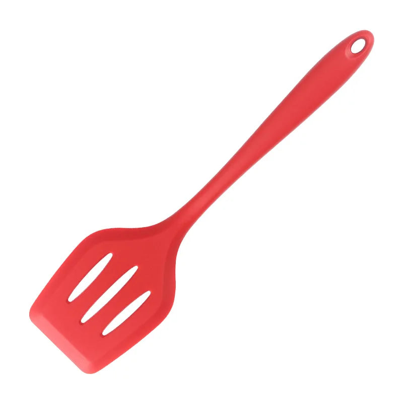 1/7pc Silicone Kitchen Utensil Set Non-Stick Spatula, Soup Ladle, Slotted Turner & 4 Tools | 450 ° F Heat-Resistant, Dishwashe S