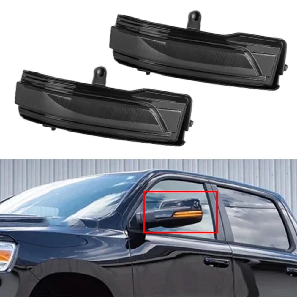 2Pcs Rear View Mirror Lights Left / Right For Dodge Ram 1500 DT 2019 2020 2021 2022 Rear View Mirror Light 68402096AA 68402097AA