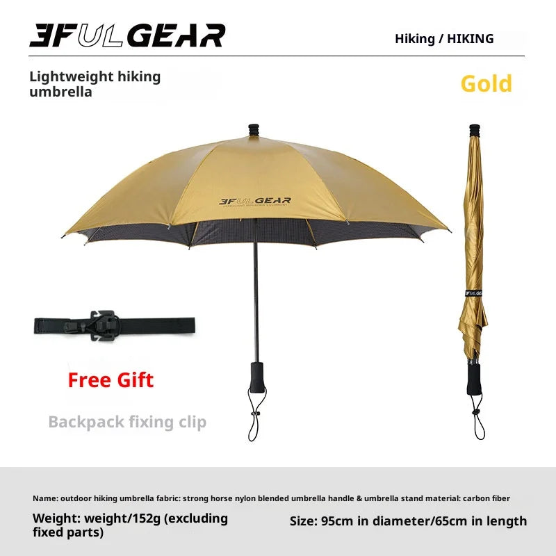 3F UL GEAR Ultra Light Hiking Umbrella, Rain and Rain Dual-use Hiking Sunscreen Umbrella