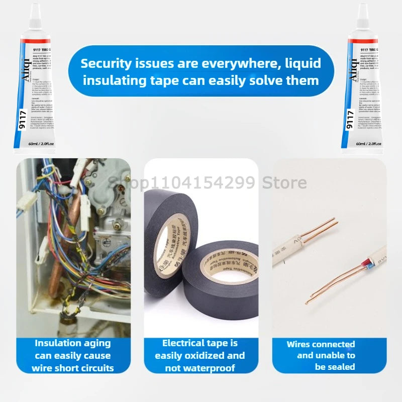 15/60ml Strong Fabric Glue Waterproof Strong Adhesive High Temp Data Cable Sealant Insulating Tape Headset Electrician Tape