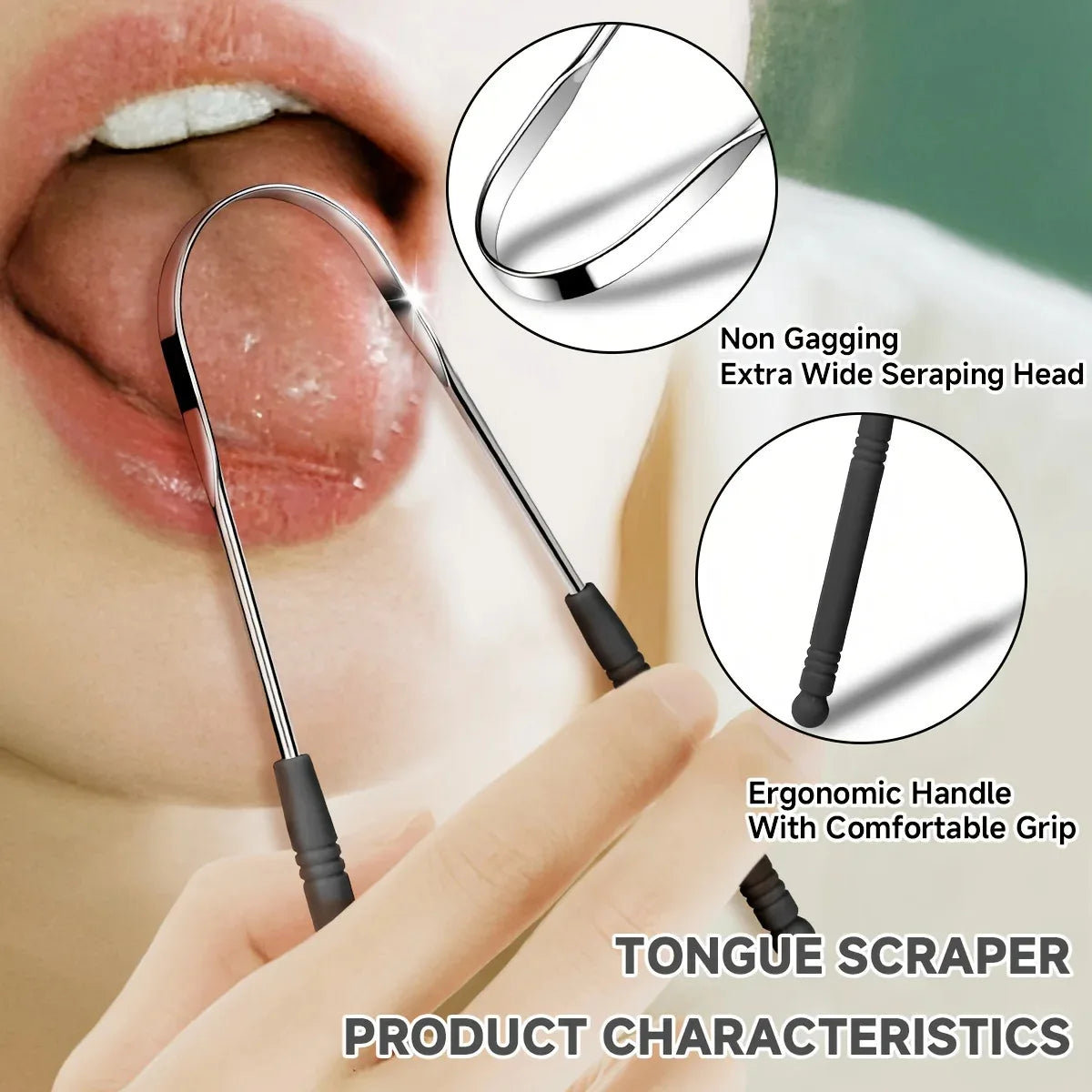 1/4pcs Tounge Scrapers Limpiador De Lengua Stainless Steel Fresh Breath Cleaning Coated Tongue Toothbrush Oral Hygiene