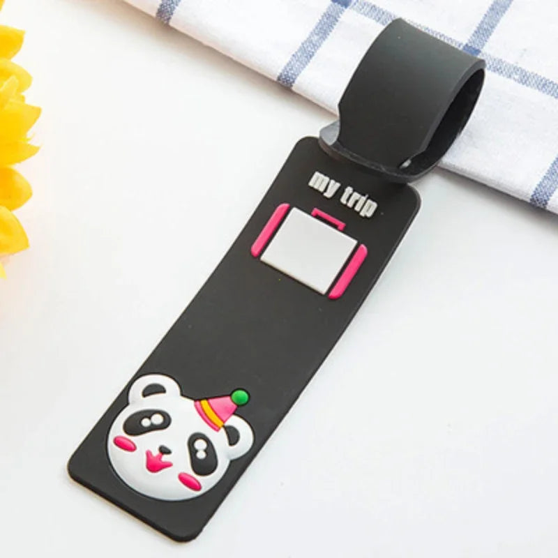 5pcs Lovely Silicone Luggage Tag Boarding Pass Luggage Tag Checked Fashion Travel Accessories Cute Luggage Tag Flight