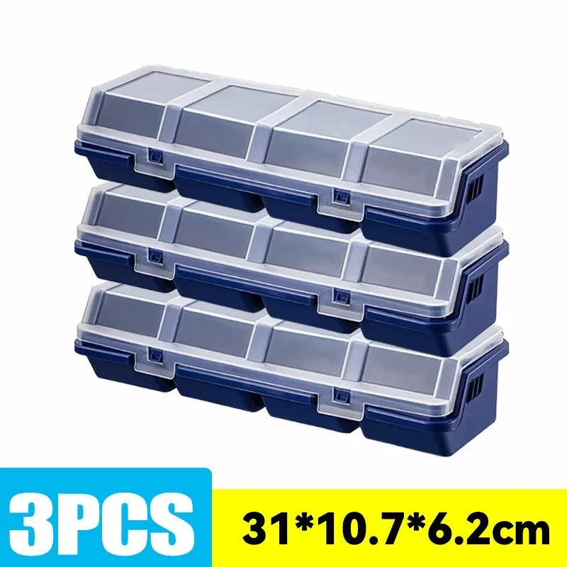 Part Storage Box Screw Organizer Tool Multi-Compartment Organizer Box for Screw Small Part Plastic Jewelry Hardware Storage Case