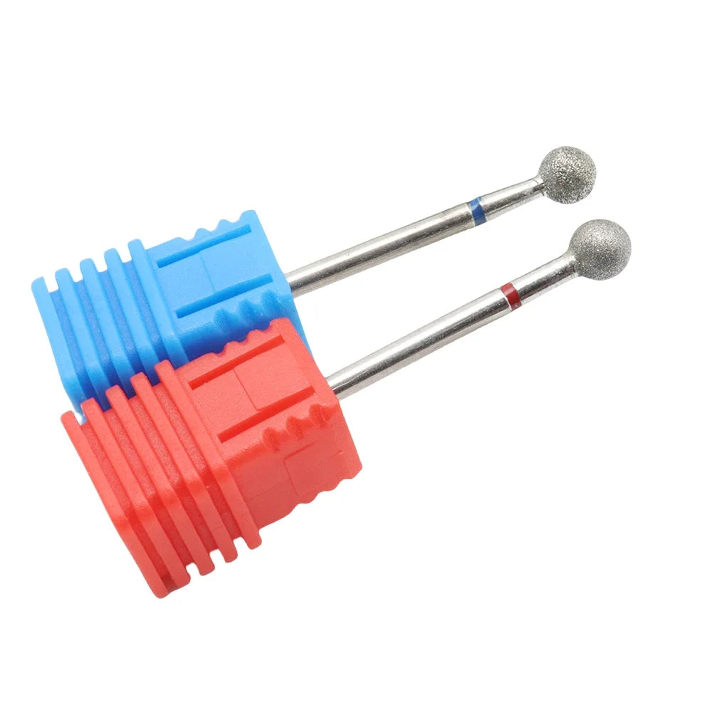 2pcs Nail Drill Bits, Best Diamond Burrs Grinding Bits For Gel Nail Polish Manicure Nails Art Tool Carving Polishing