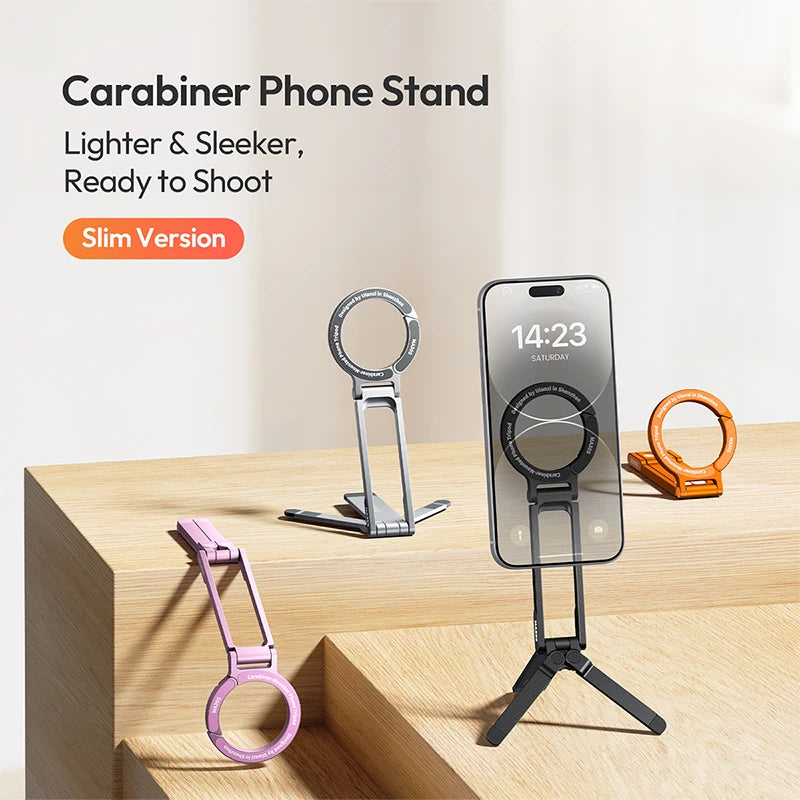 Ulanzi MA30S Carabiner Phone Stand Phone Handle Tripod for iPhone 17 16 15 Pro/Pro Max Selfie Stick Slim Version MA30 for Vlog