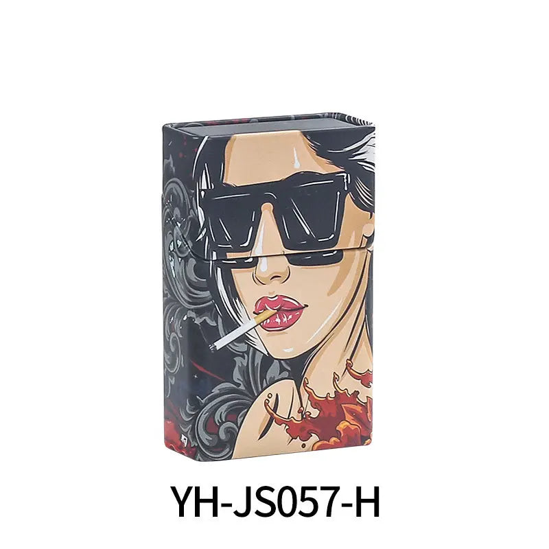 Metal Cigarette Box Hand-rolled Cigarette Box 20 Pieces of Loose Soft Pack Cigarette Tobacco Box