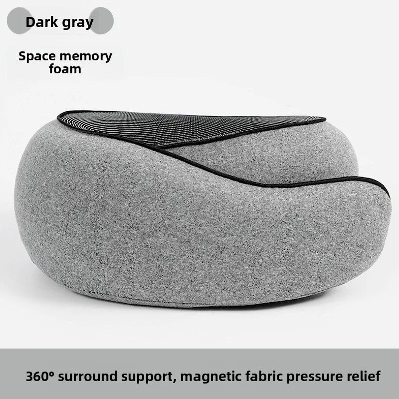 Soft Memory Foam U Neck Pillow Lightweight Foldable Airplane Travel Car Rest Cervical Support Sleeping Pillow