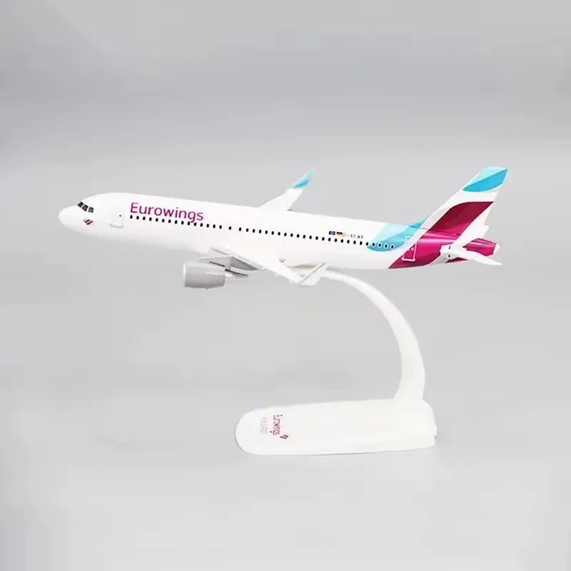 New 1:200 Scale A320 Eurowings Airlines ABS Airplane Model Toys Aircraft Plane Assembly Collection Display With Stand Gifts