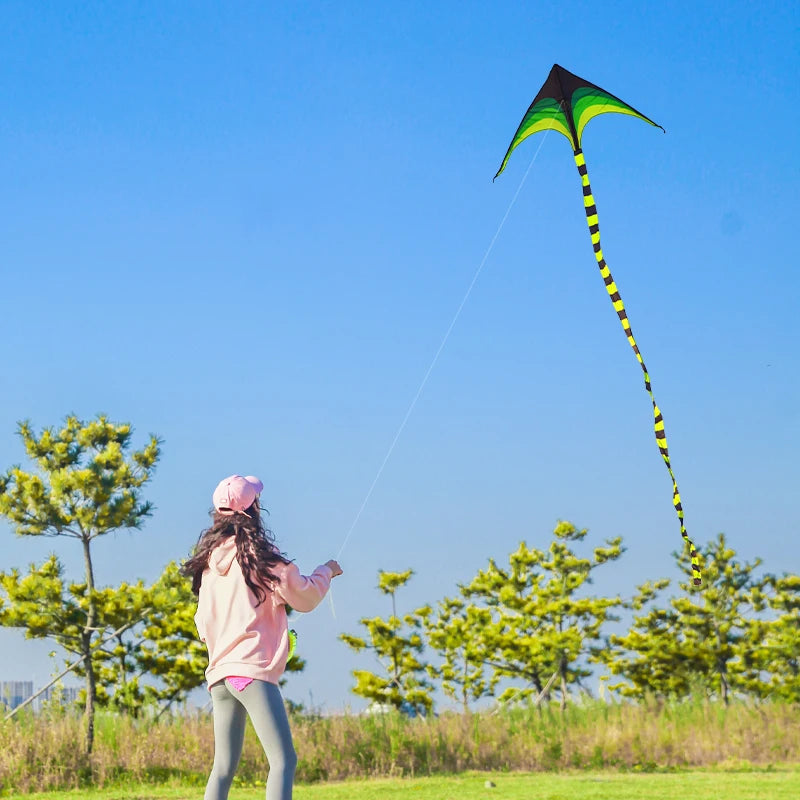Adult-sized Large Triangular-winged Kite. Easy to Fly. Large Super-large Triangular-winged Kite. Equipped with a 6-meter-long Ta