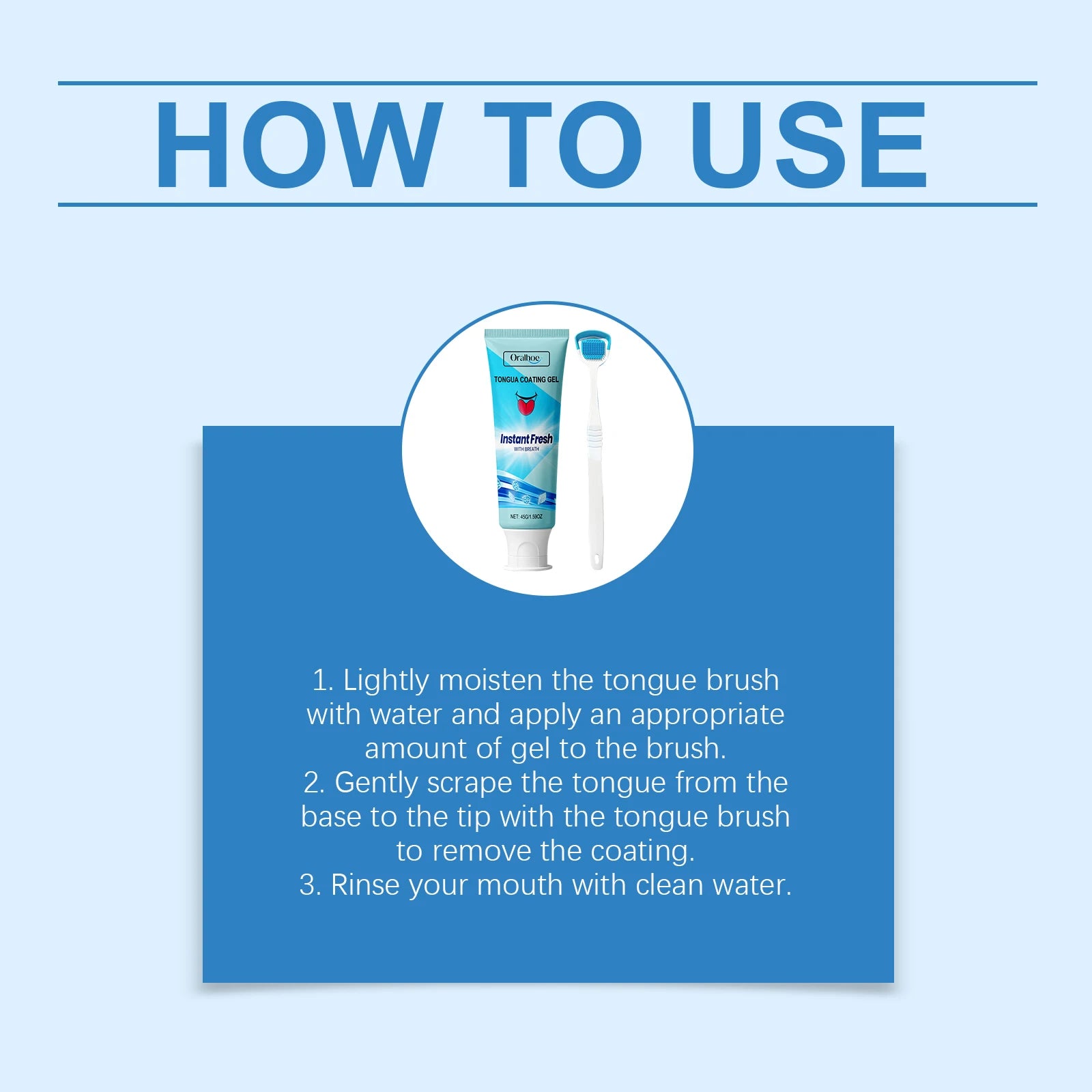 Tongue Refreshing Care Gel Deep Clean Tongue Coating Remove Oral Odor Long Lasting Fresh Breath Daily Oral Hygiene Gel
