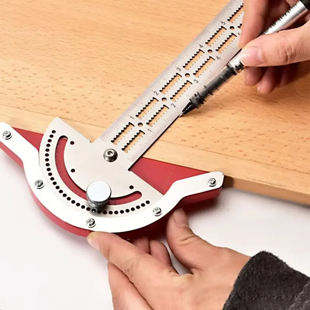 Portable Accurate Woodworkers Edge Rule Stainless Steel Marking Tool Angle Ruler Durable 0-70 Degrees Woodworking Protractor