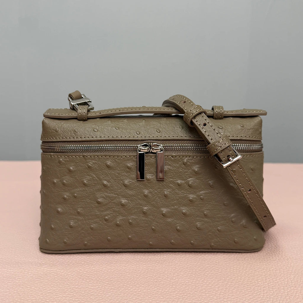 Mendy Women's Bag Ostrich Small Bag Cow Leather Shoulder Bags Crossbody Handbags Clutch Bag Luxury Bags Designers New In handbag