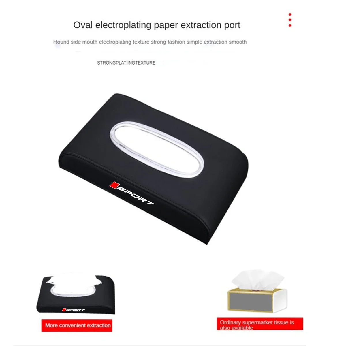 1pc Leather Supplies Seat-type Center Console Car Tissue Box For Audi BMW Mercedes Benz VW Ford Skoda Toyota Seat Honda Nissan