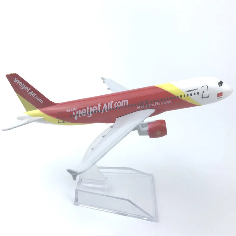 Metal Scale Aircraft 16cm Airbus A320 Airplane Model Plane 320 Series Replica Diecast Scale Miniature Plane Kid Toy Gift