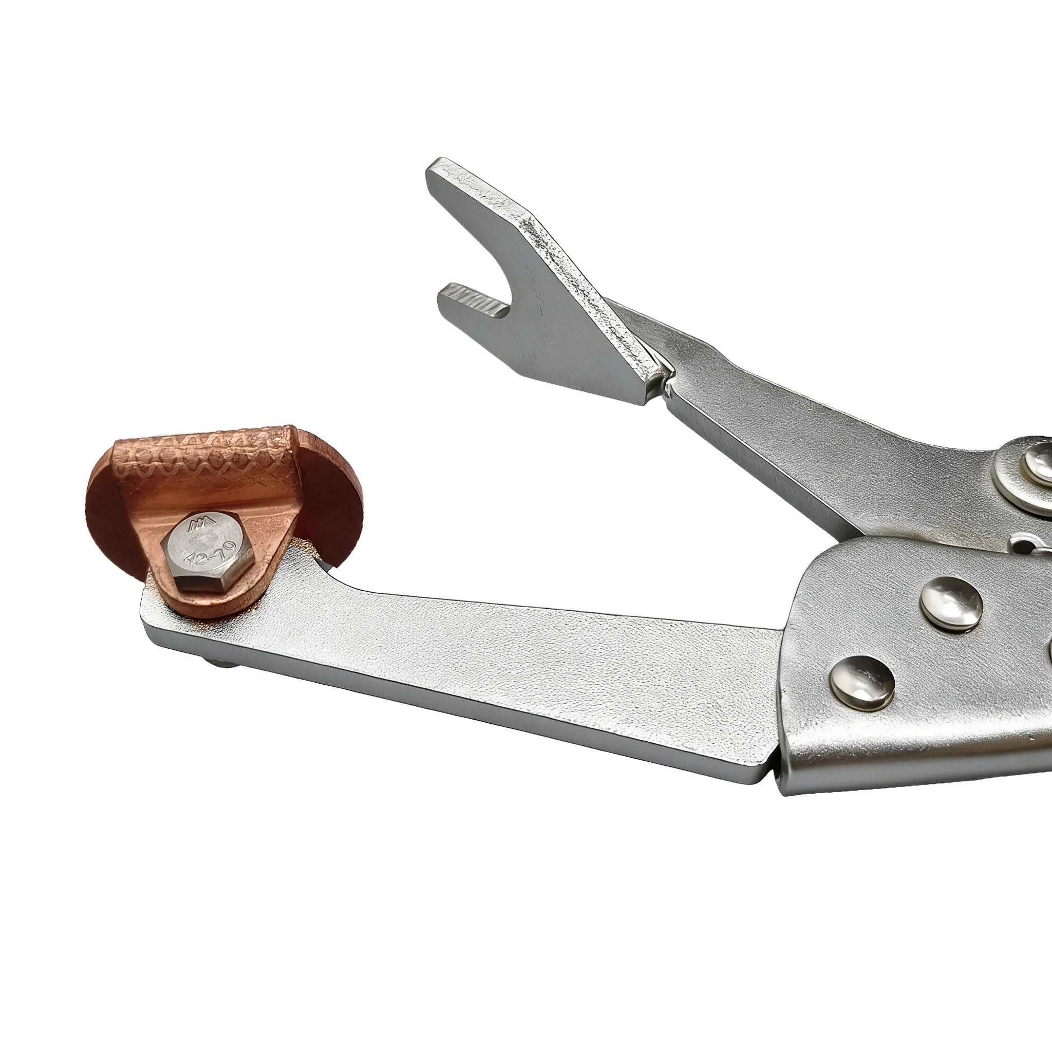 10-Inch Plugweld Welding Pliers with Copper Alloy Backing & -Jaw Locking Clamp - Heavy-Duty Mig for Automotive Body Repair