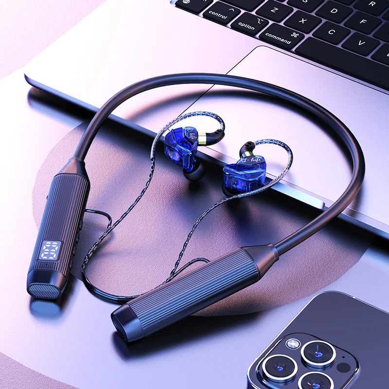 50H Play Time Wireless Headphones 9D Surround Bass ENC Bluetooth Earphones Neckband Earbuds Waterproof Sports Gaming Headsets