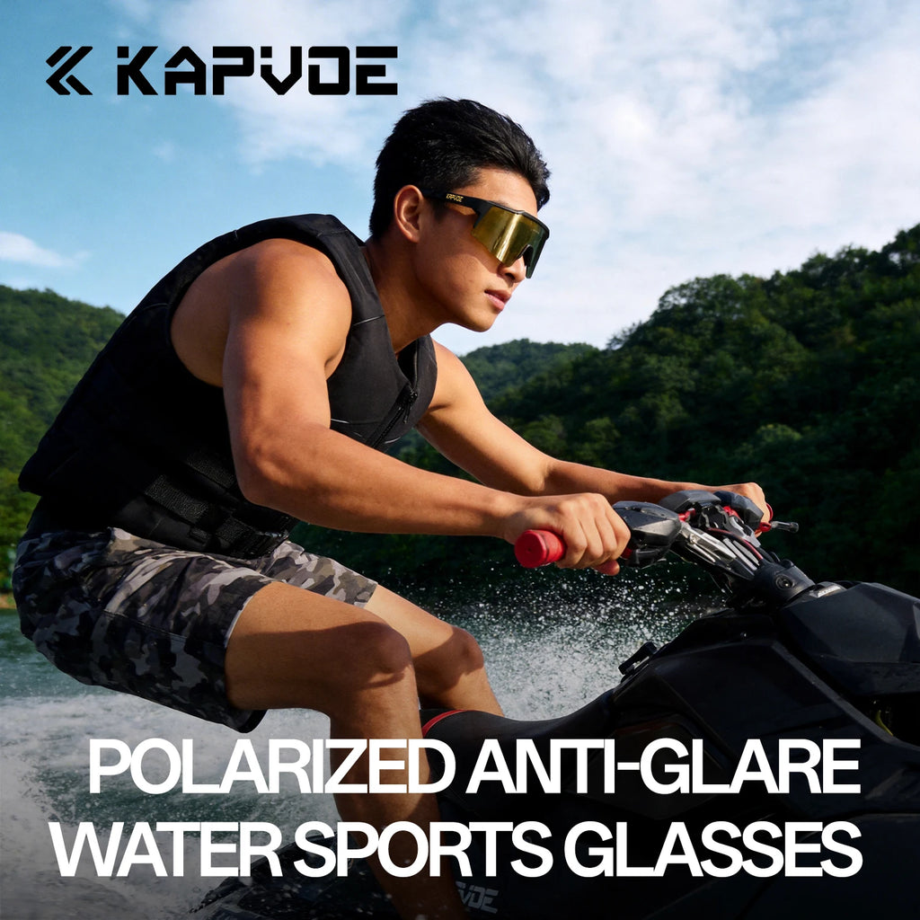 KAPVOE UV400 Polarized Anti-Glare Outdoor Sports Sunglasses Hiking Surfing Fishing and Casual Glasses Stylish Unisex Sunglasses