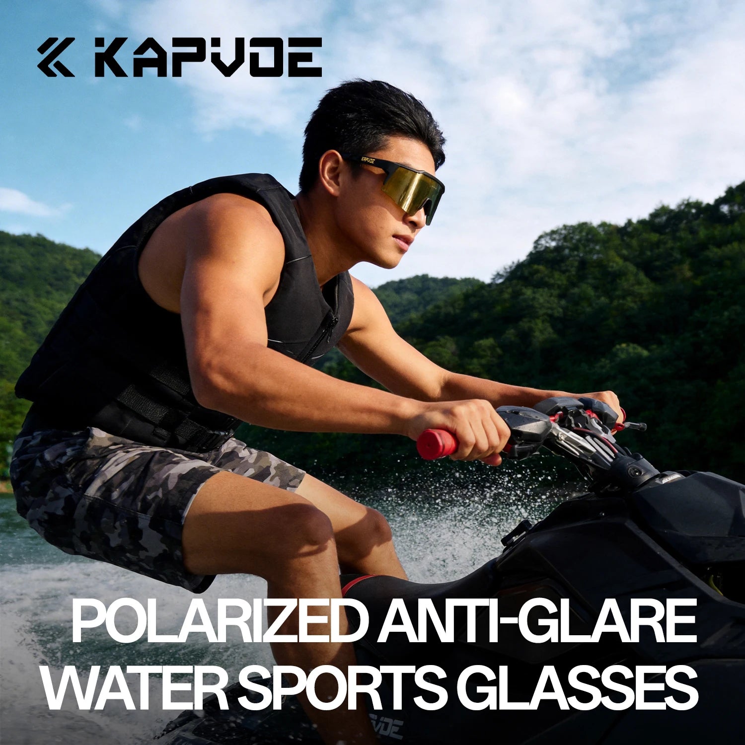KAPVOE UV400 Polarized Anti-Glare Outdoor Sports Sunglasses Hiking Surfing Fishing and Casual Glasses Stylish Unisex Sunglasses