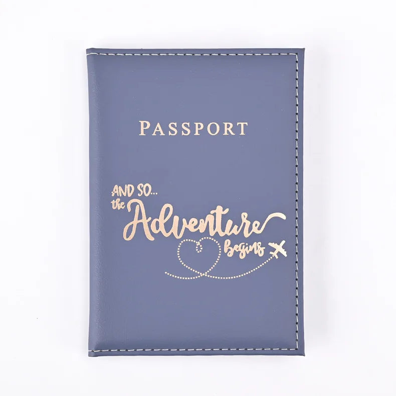 Women Men Letter Lover Passport Cover Men Women Travel Passport Case Leather Cute Passport Wallet Purse Girl Card Holder
