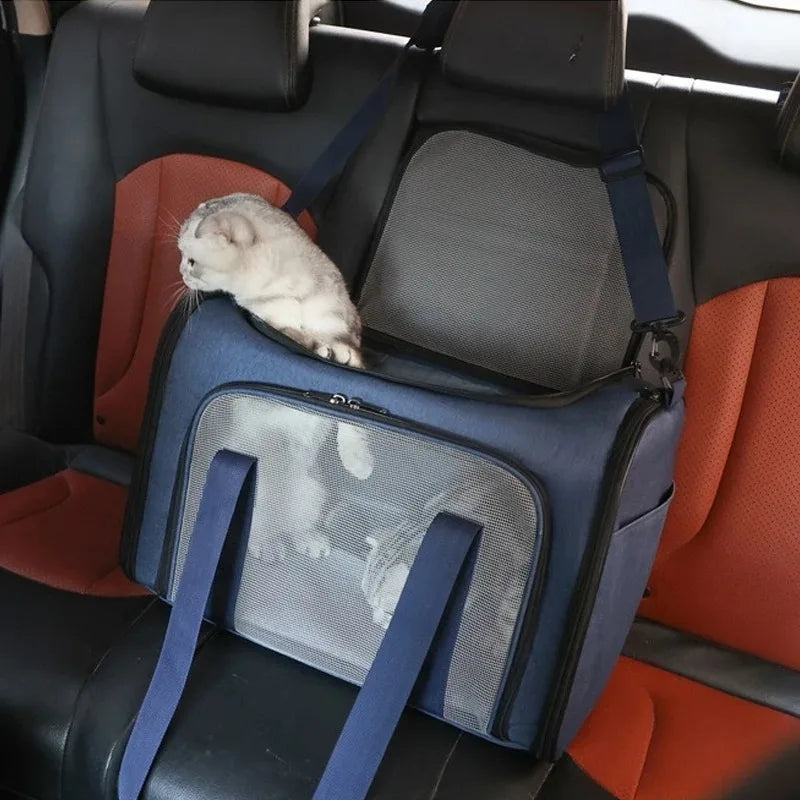Pet Carriers Backpack Portable Breathable Foldable Shoulder Bag Cat Dog Carrier Bags Outgoing Travel Pets Handbag Transport Bag