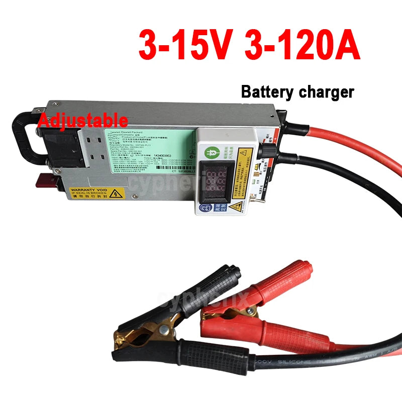 12V 120A Adjustable Charger Lifepo4 3-15v 3-120A 100A 80A 60A 50A 14.6V 4.2V Charger 12.6v 100A Lithium Polymer For Lithium Ion