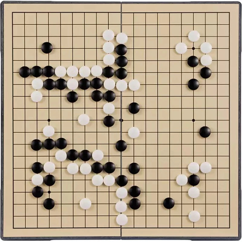 Board Game Weiqi  Chinese Old Checkers Folding Table Go Chess Set Chess Game Plastic Go Game