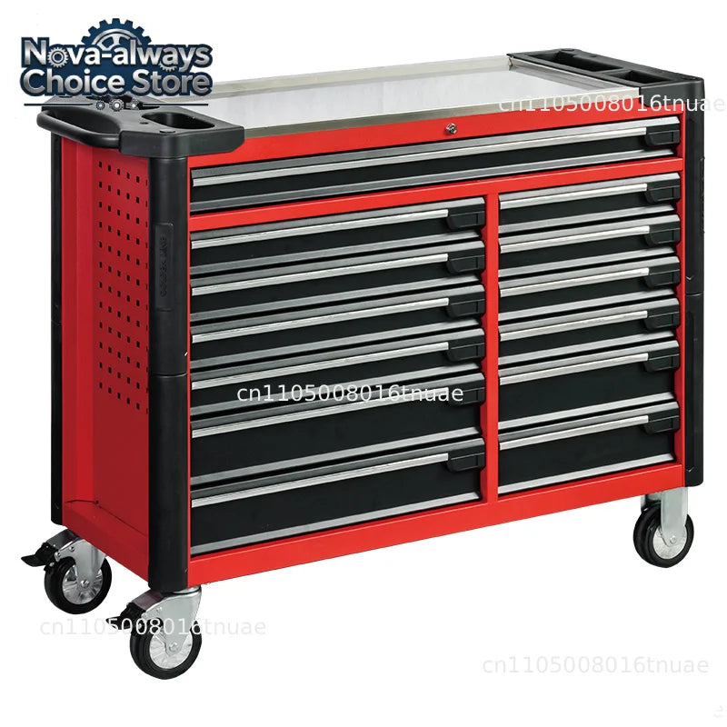 Gold wire high-grade 8-drawer metal steel storage trolley can be customized OEM garage roller tool cabinet workshop