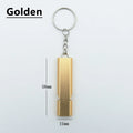 Flat Aluminum Alloy Dual Frequency Survival Whistle Double Tube Outdoor Equipment Equipped EDC Tool