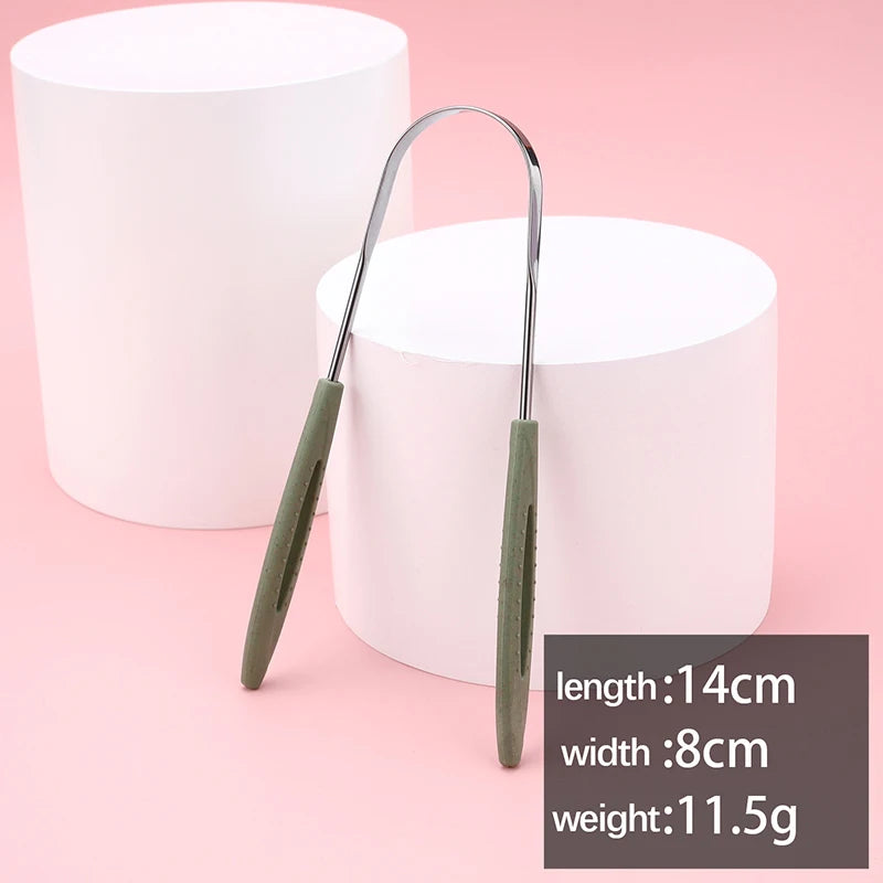 1PCS Oral Cleaner Brush Pure Copper Tongue Scraper Fresh Cleaning Hygiene High Quality Tounge Scraper