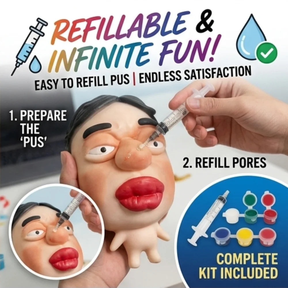 Funny Prank Pimple Popping Toy Refillable Silicone Squeeze Toy Sensory Fidget Toy for Stress Relief Anxiety Relief Toy Gift