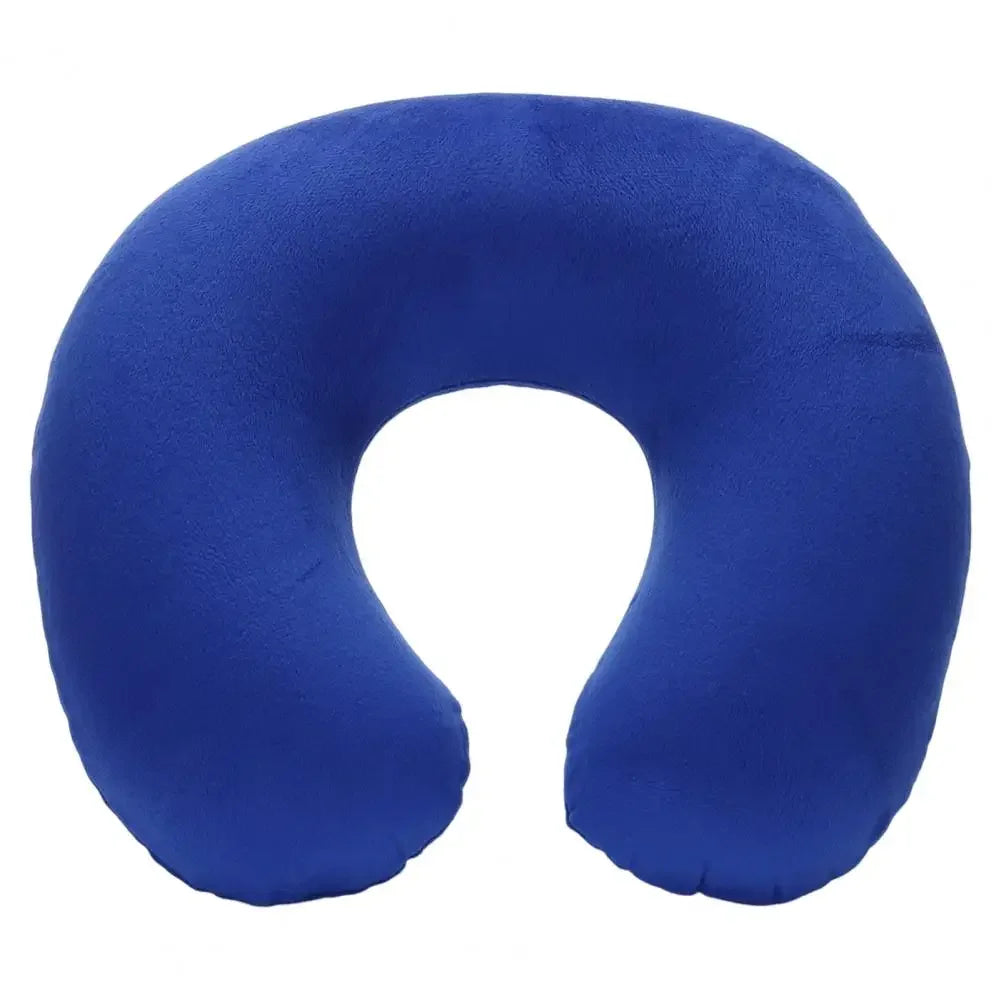 U-shaped Neck Pillow Inflatable Memory Foam for Fatigue Relief Ideal Travel Flight Headrest Comfortable Sleep Support Cushion