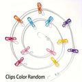 Portable Travel Clothesline with 12 Clips, Lightweight Rope for Indoor Outdoor Drying Socks Towels Scarves Travel Essentials