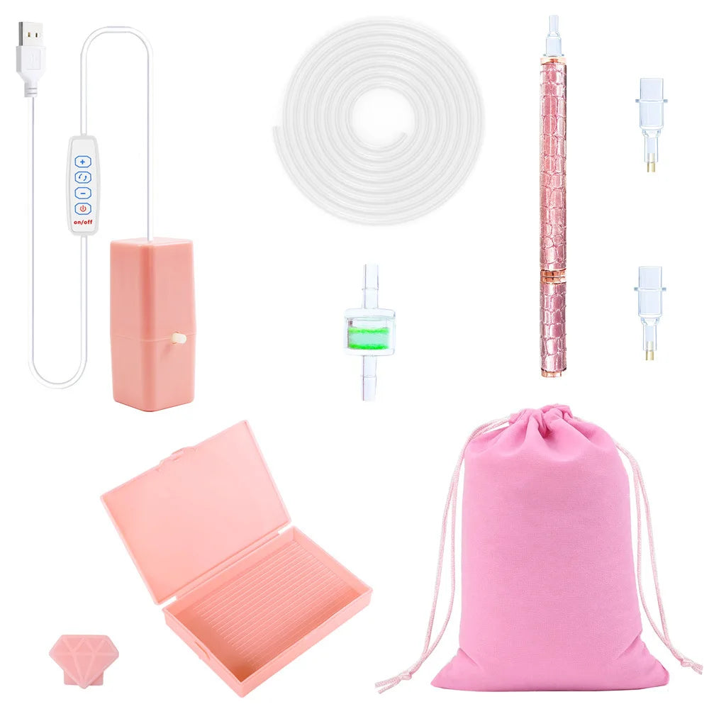 DIY Electric Diamond Art Painting Pen Set Portable Vacuum Diamond Painting Pen Kit USB Powered Diamond Suction Device for Craft