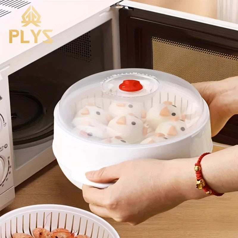 Boost your cooking skills with our microwave steamer box steamed bun multilayer container multifunctional heating appliance