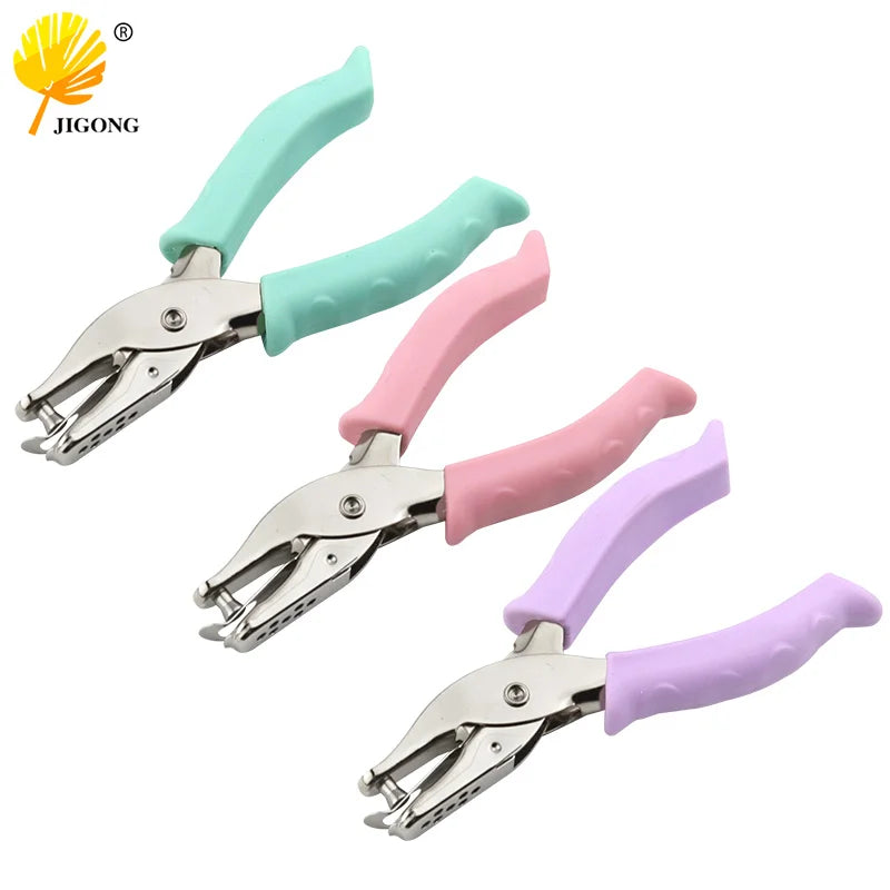 6mm Hand-Held Single Hole Punch Pliers DIY Loose-Leaf Paper Office Home Punch Tool New Style for Business  Industrial Use