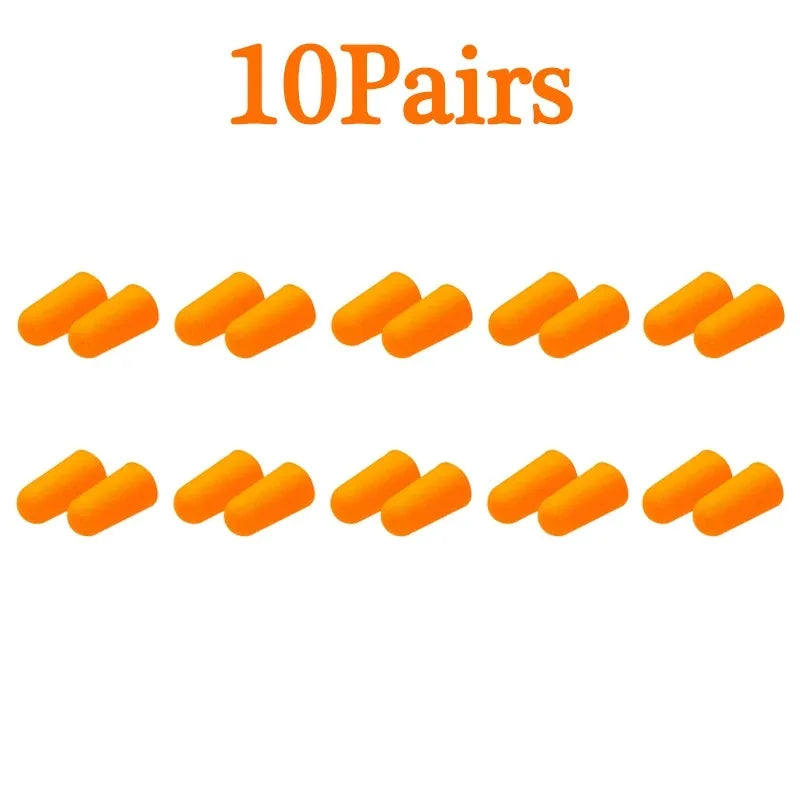 50/20/10 Pairs Anti Noise Earplugs Work Study Sleep Travel Aircraft Noise Reduction Soft Foam Earplugs Separately Packaged