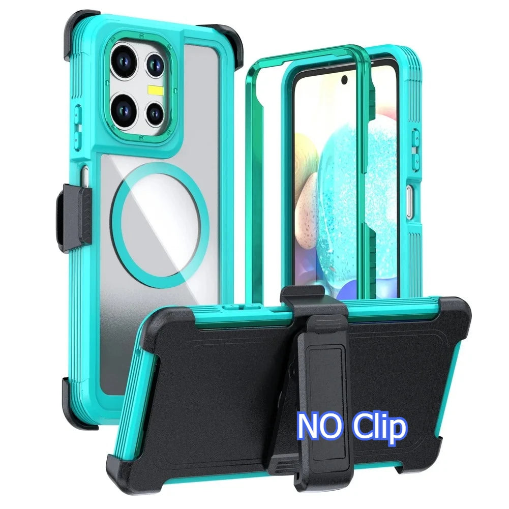 Heavy Duty 3 in 1 Magnetic Case For Motorola Moto G Power Stylus 5G Play 2026 2025 2024 Anti-Shock Kickstand Belt Clip Cover