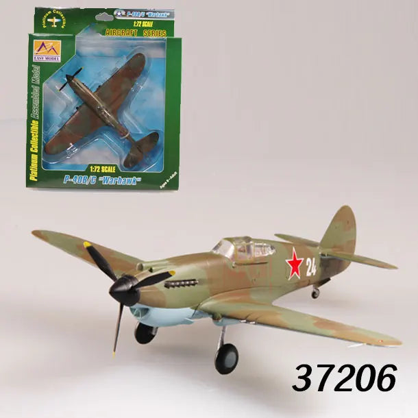 Easymodel 1/72 Scale Finished Military Aircraft Model Fighter Helicopter WWII and Modern Propeller Plane for Collection Display