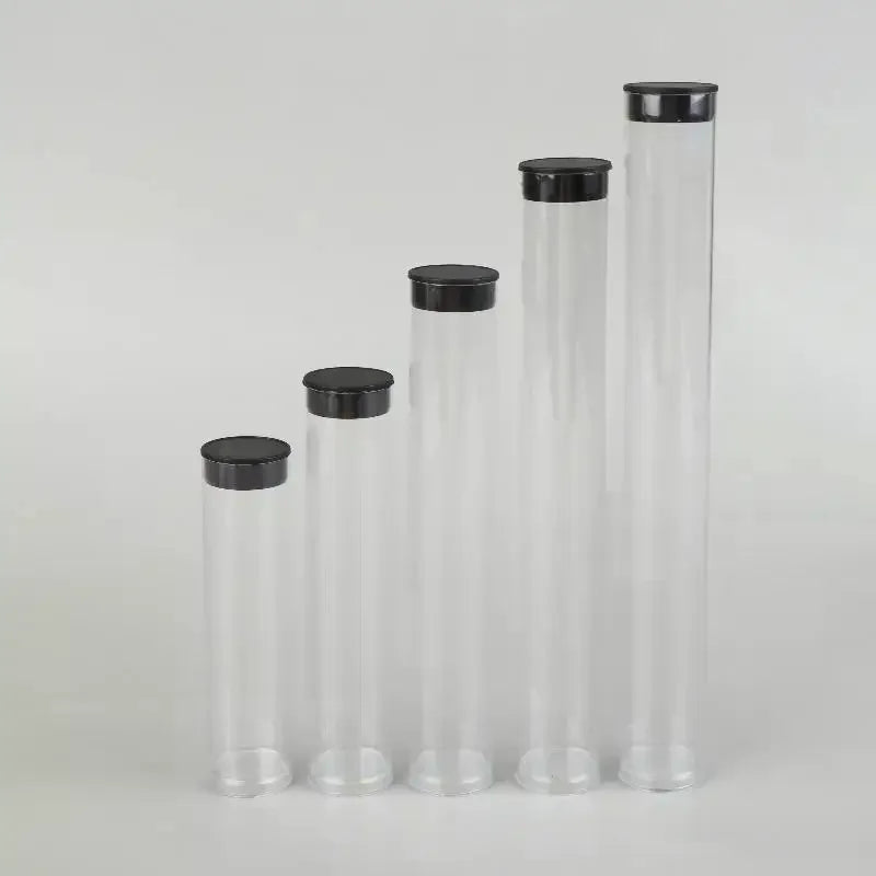 Hot Sale For Travel/Camping/School/Home Clear Travel Toothbrush Case Storage Tubes With Lids Portable Toothbrush Holder 5pcs