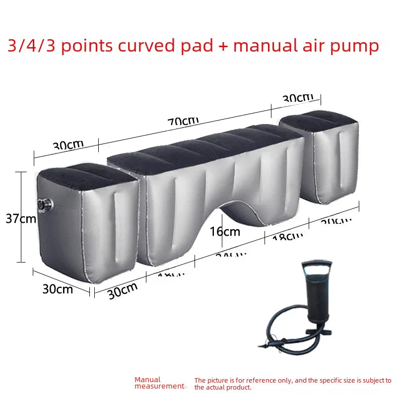 Inflatable Car Bed For Travel Suitable For Sedans Suvs Business Vehicles Rear Seat Sleeping Pad Footrest Filling Pad