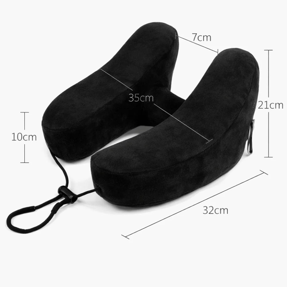 Durable Detachable Inflatable Travel Pillow Quick Fill Compact H-Shaped Travel Pillow Washable Airplane Pillow Car Travel