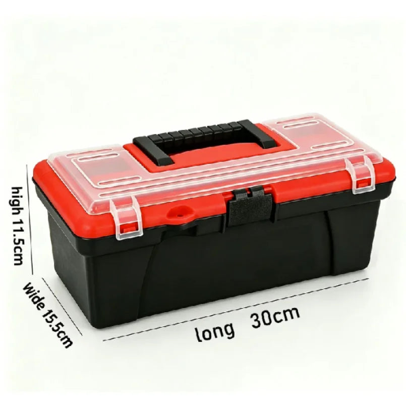 12 Inch Multi-functional ABS Plastic Tool Storage Box with Handle Portable Organizer Case for Home Car Use