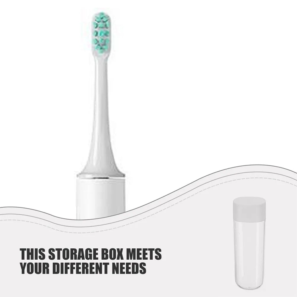 4Pcs Transparent Toothbrush Head Storage Case Portable Toothbrush Protector Travel Cover Electric Brush Head Holder