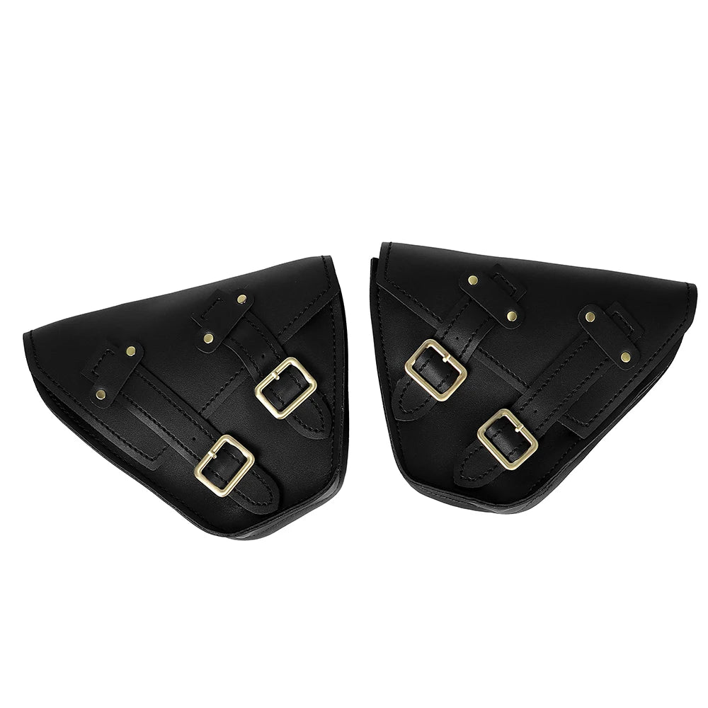 Universal Motorcycle Tool Bag Faux Leather Waterproof Saddlebag Side Pannier Retro Sissybar Pack