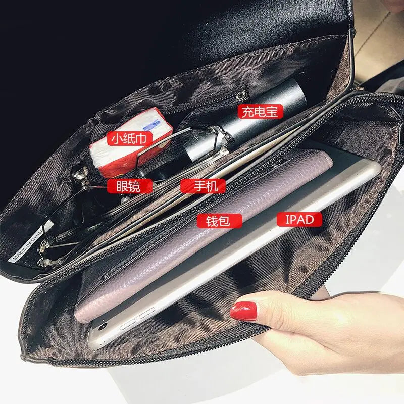 Fashion Women's Designer Handbags High Quality PU Leather Envelope Bag Female Trend Shoulder Crossbody Bags Daily Clutch Bolsas