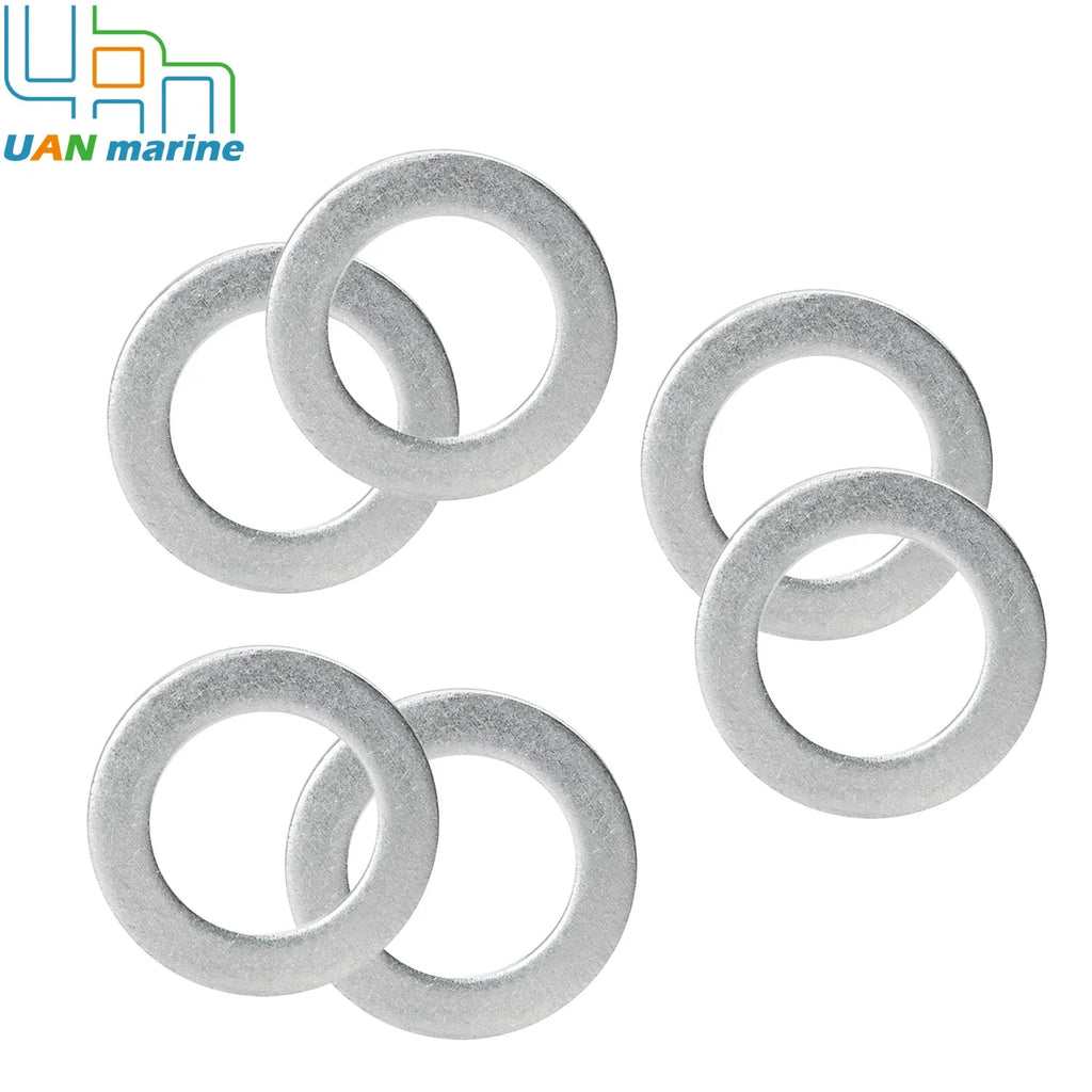 6 Pcs 90430-14M09-00 Oil Drain Plug Gasket 20 mm for Yamaha 100 115 150  HP Outboard Engine F100 F115 F150 F15 90430-14228